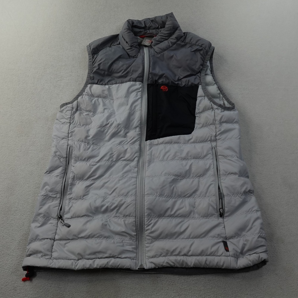Mountain Hardwear Dynotherm Down Vest Men's Small Gray 650 Fill Hiking Camp